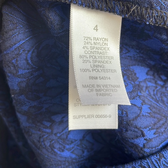 Bisou Bisou Blue and Black Dress - Picture 9 of 9